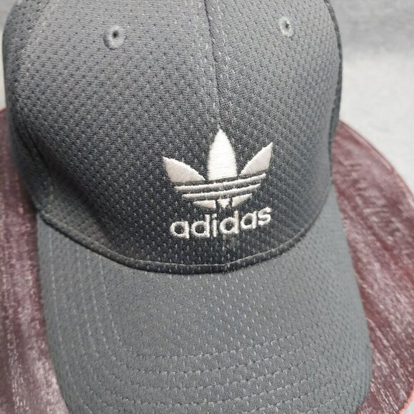 Adidas Gray Mesh Baseball Cap  L/XL  Stretch - Picture 8 of 10